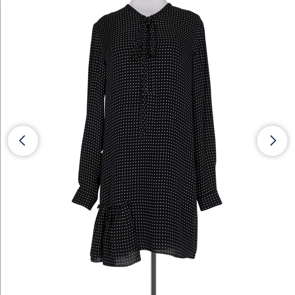 Tibi Black Star Silk Dress Size 0